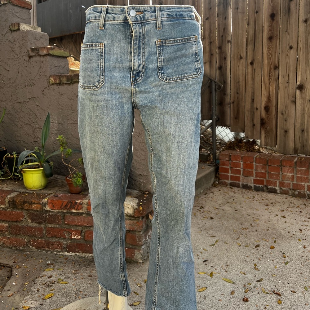 High rise Zara sailor jeans. Flare leg